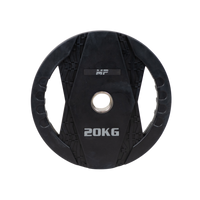 Muscle Power Olympische Halterschijf met Handgrepen - Rubber - 20 kg