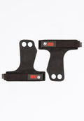 Gorilla Wear 2-Hole Leather Lifting Grips - Noir
