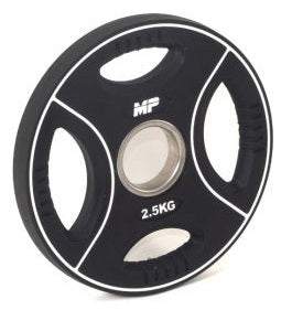 Muscle Power PU 4-Grip Weight Plate - 50 mm - 2.5 kg