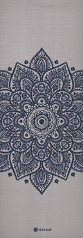Gaiam Yoga Mat - Sustained Grey Sundial Flower - 5 mm