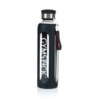 Bouteille d'eau en verre Gymstick - Bouteille à boire - Noir - 600 ml