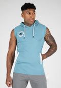 Gorilla Wear Oswego Mouwloos T-shirt met Capuchon - Blauw
