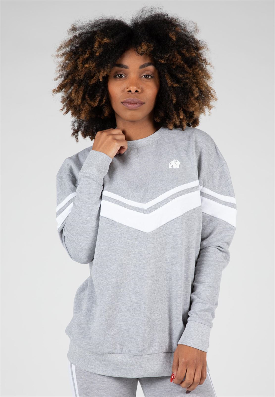 Gorilla Wear Hailey Oversized Sweatshirt - Grijs Gemeleerd