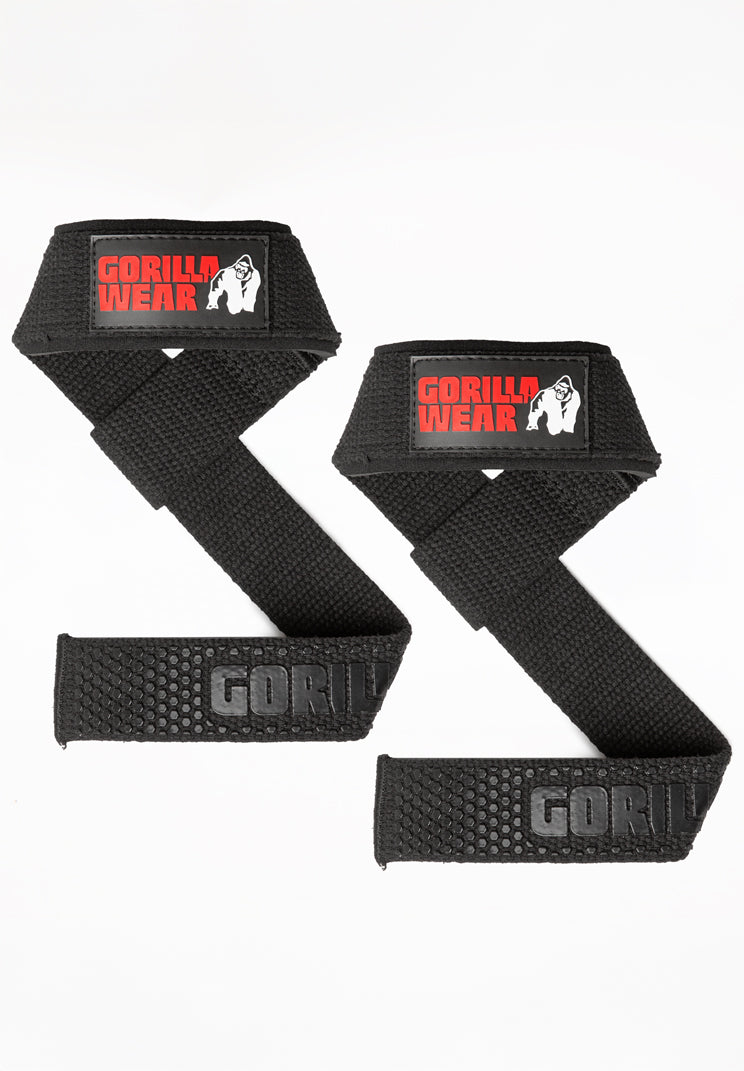 Gorilla Wear Sangles de Levage Rembourrées en Silicone - Noir