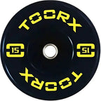 Toorx Fitness Bumper Plate - Plaque de poids olympique - 15 kg