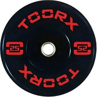 Toorx Fitness Bumper Plate - Plaque de poids olympique - 25 kg