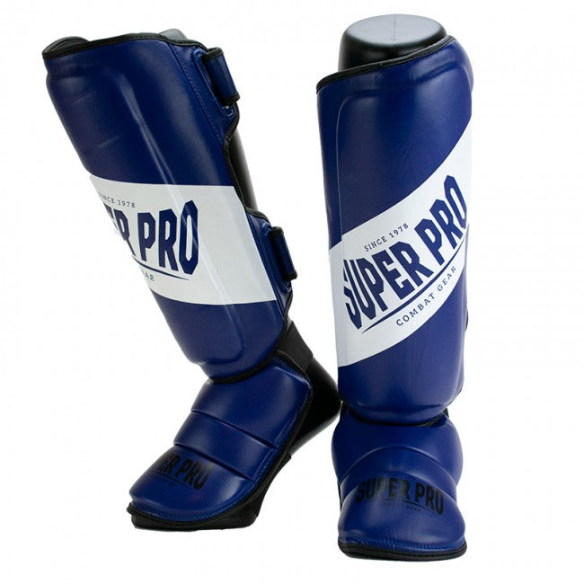 Super Pro Combat Gear Rebel Scheenbeschermers - Blauw/Wit