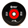 Muscle Power Bumper Plate Pro - Disque d'haltérophilie olympique 50 mm - 25 kg