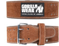 Gorilla Wear 4 Inch Leather Lifting Belt - Marron