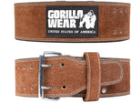 Gorilla Wear 4 Inch Leather Lifting Belt - Marron