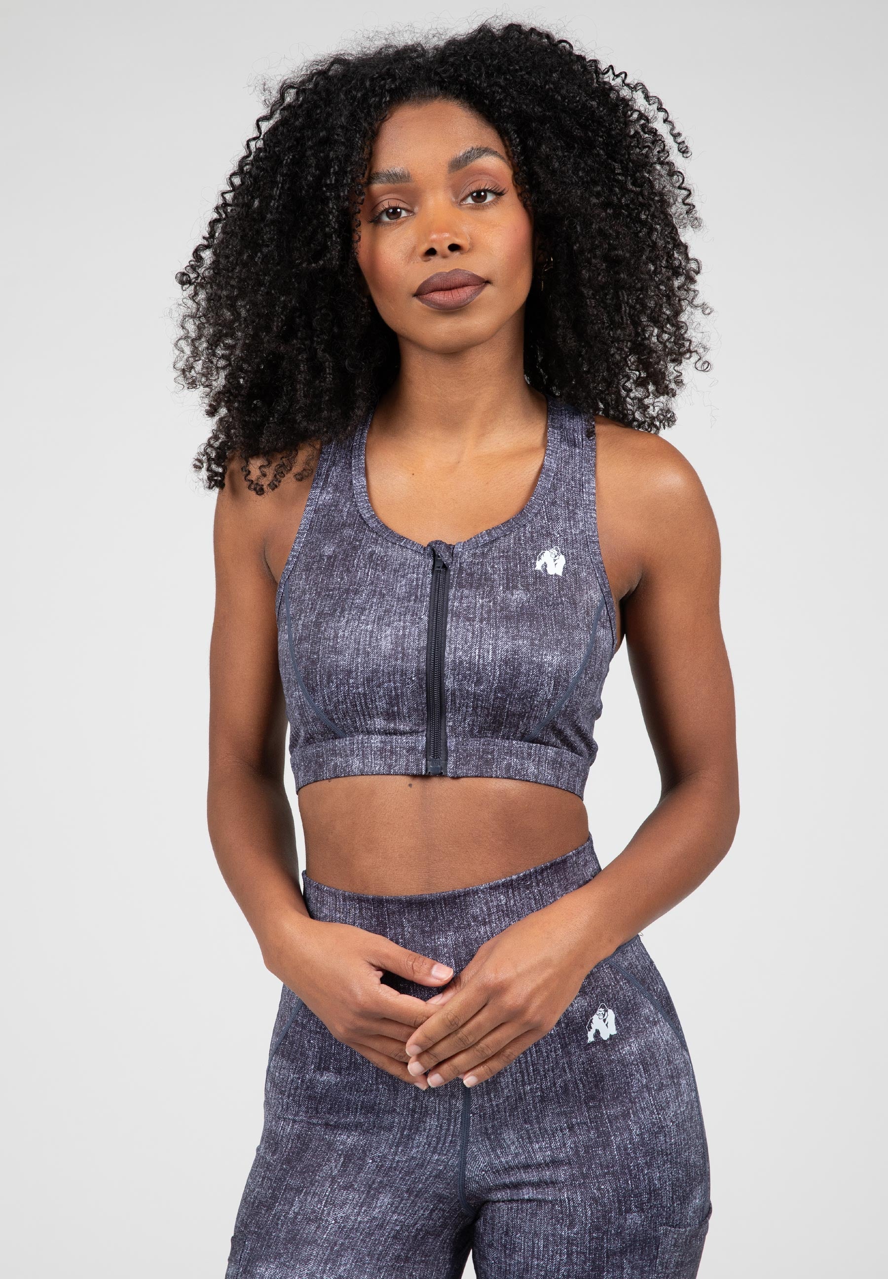 Gorilla Wear Camilla Sportbeha - Denim Blauw