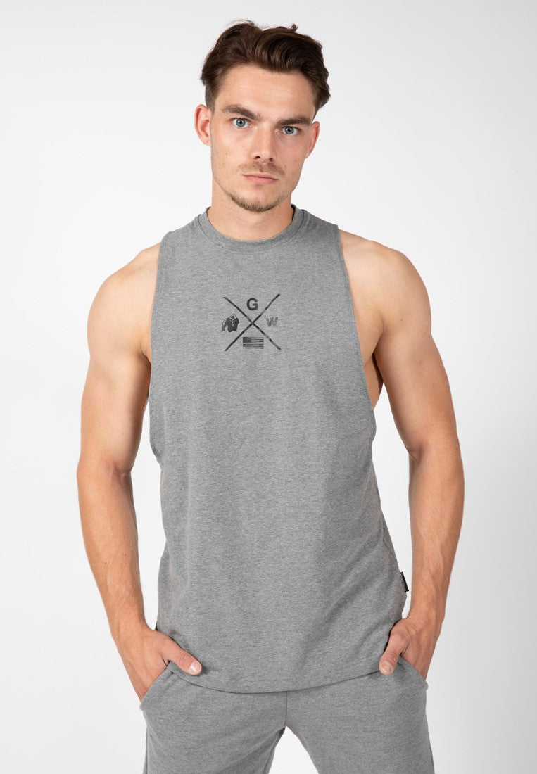 Gorilla Wear Cisco Drop Armhole Tank Top - Gris/Noir