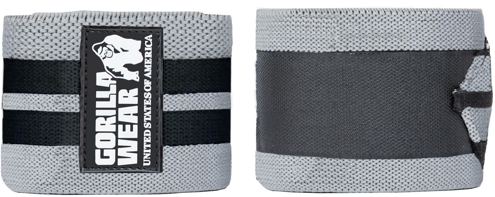 Gorilla Wear Knee Wraps - Grijs/Zwart - 200 cm