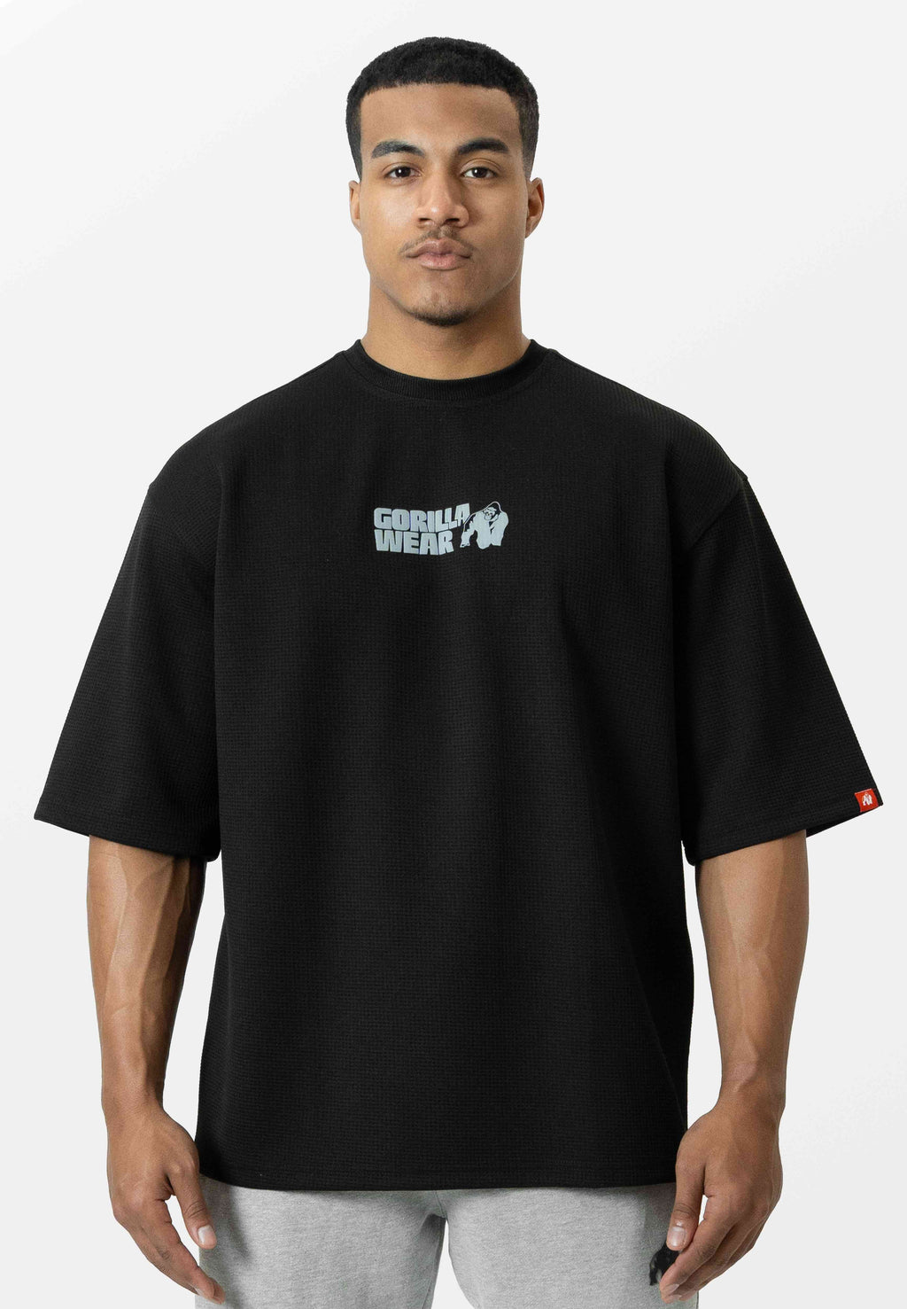 Gorilla Wear Idaho Oversized Waffle T-shirt - Noir