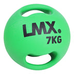 Lifemaxx LMX Medicijn bal - Double Handle Medicine Ball - 7 kg - Groen