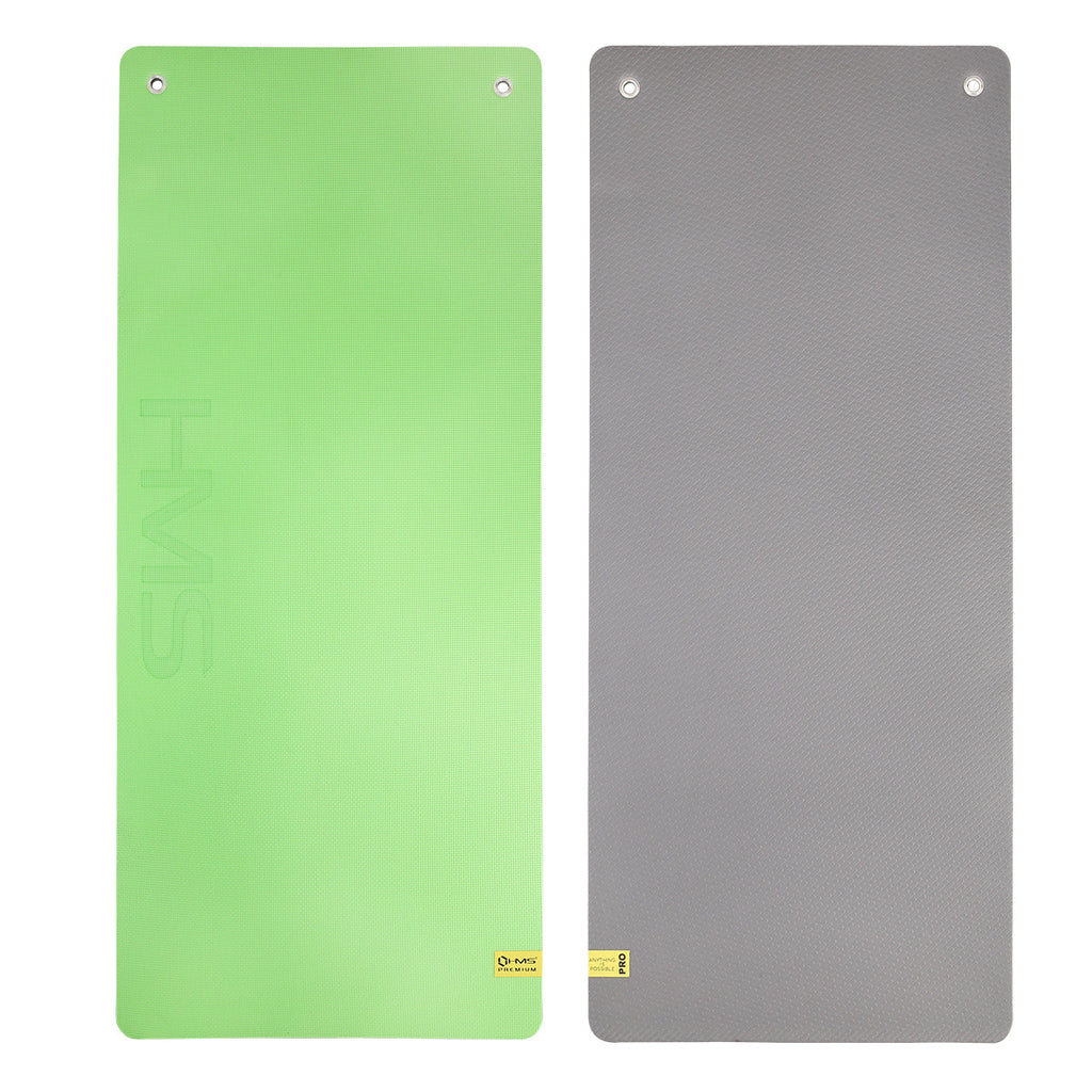 HMS Tapis de Fitness - Vert/Gris - 15 mm