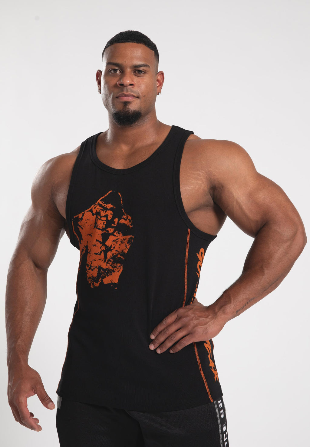 Gorilla Wear Monterey Tank Top - Noir/Orange