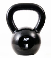 Muscle Power Gietijzeren Kettlebell - Zwart - 16 kg
