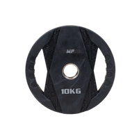 Muscle Power Olympische Halterschijf met Handgrepen - Rubber - 10 kg