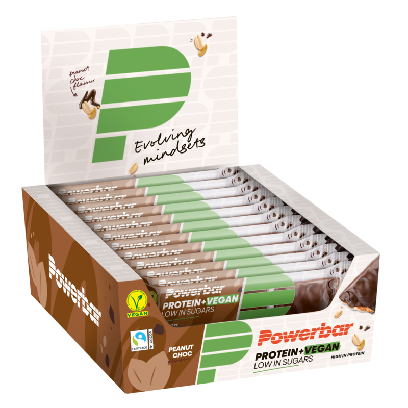 Powerbar Protein+ Bar Vegan - 12 x 2 x 21 gr - Pinda Chocolade