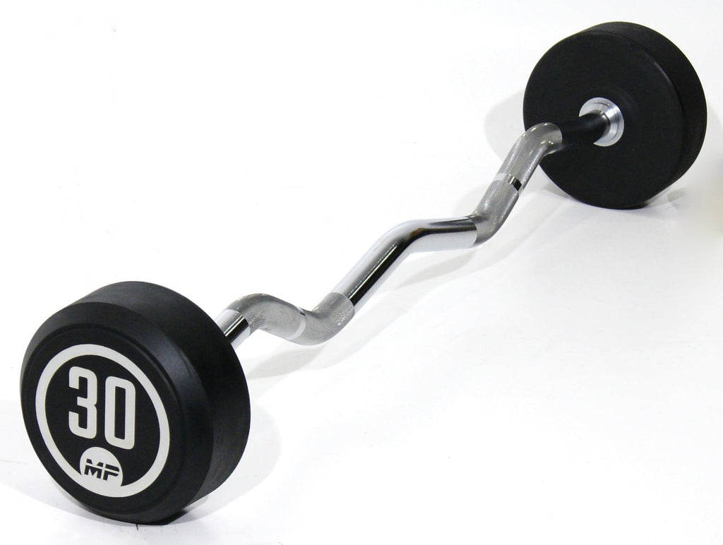 Muscle Power Barre d'haltère à boucle fixe en caoutchouc - 30 kg