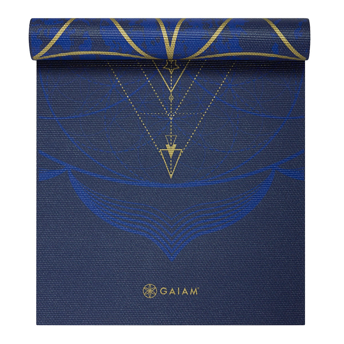 Gaiam Reversible Yoga Mat - 6 mm - Metallic Sun & Moon