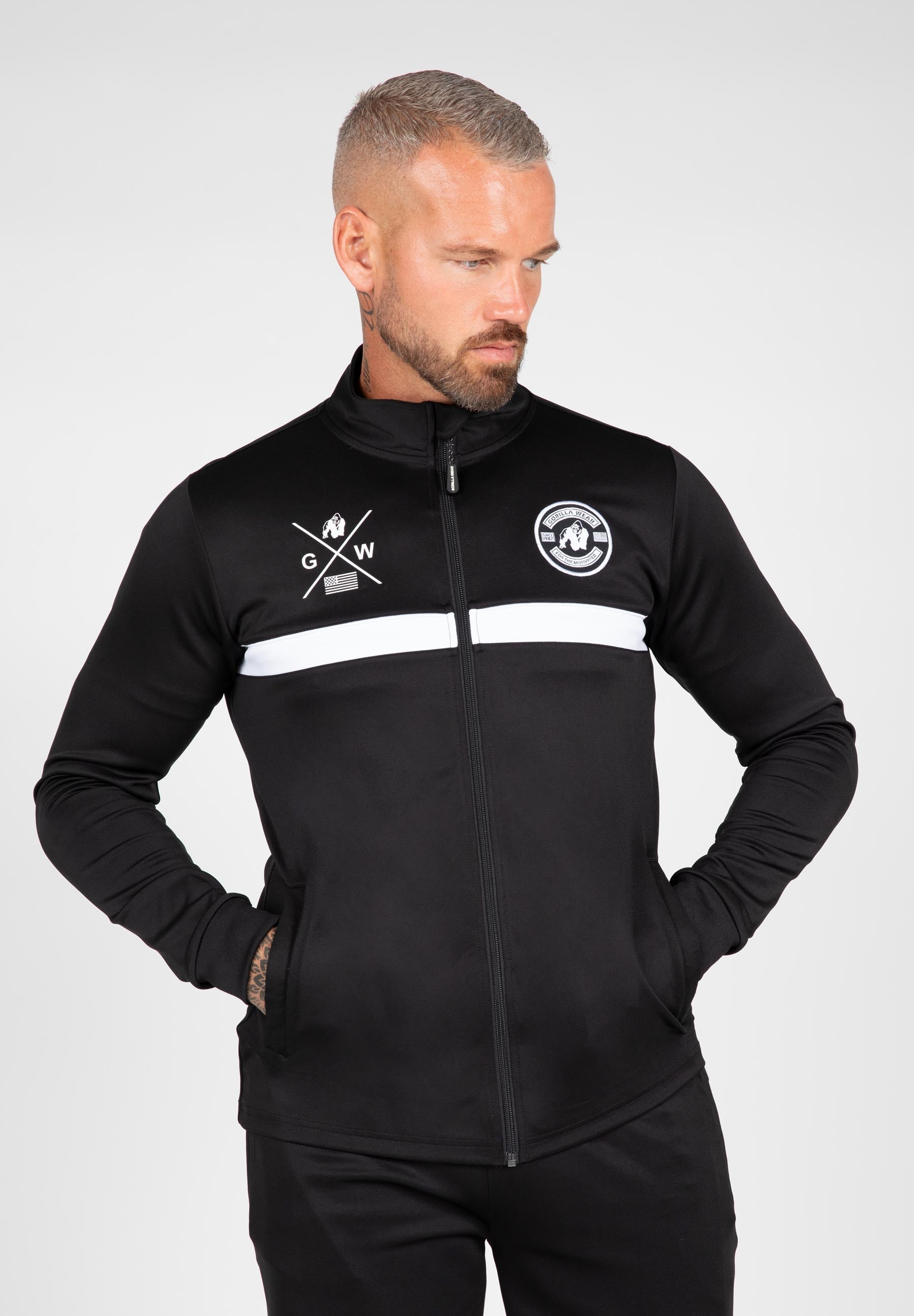 Gorilla Wear Vernon Trainingsjas - Track Jacket - Zwart