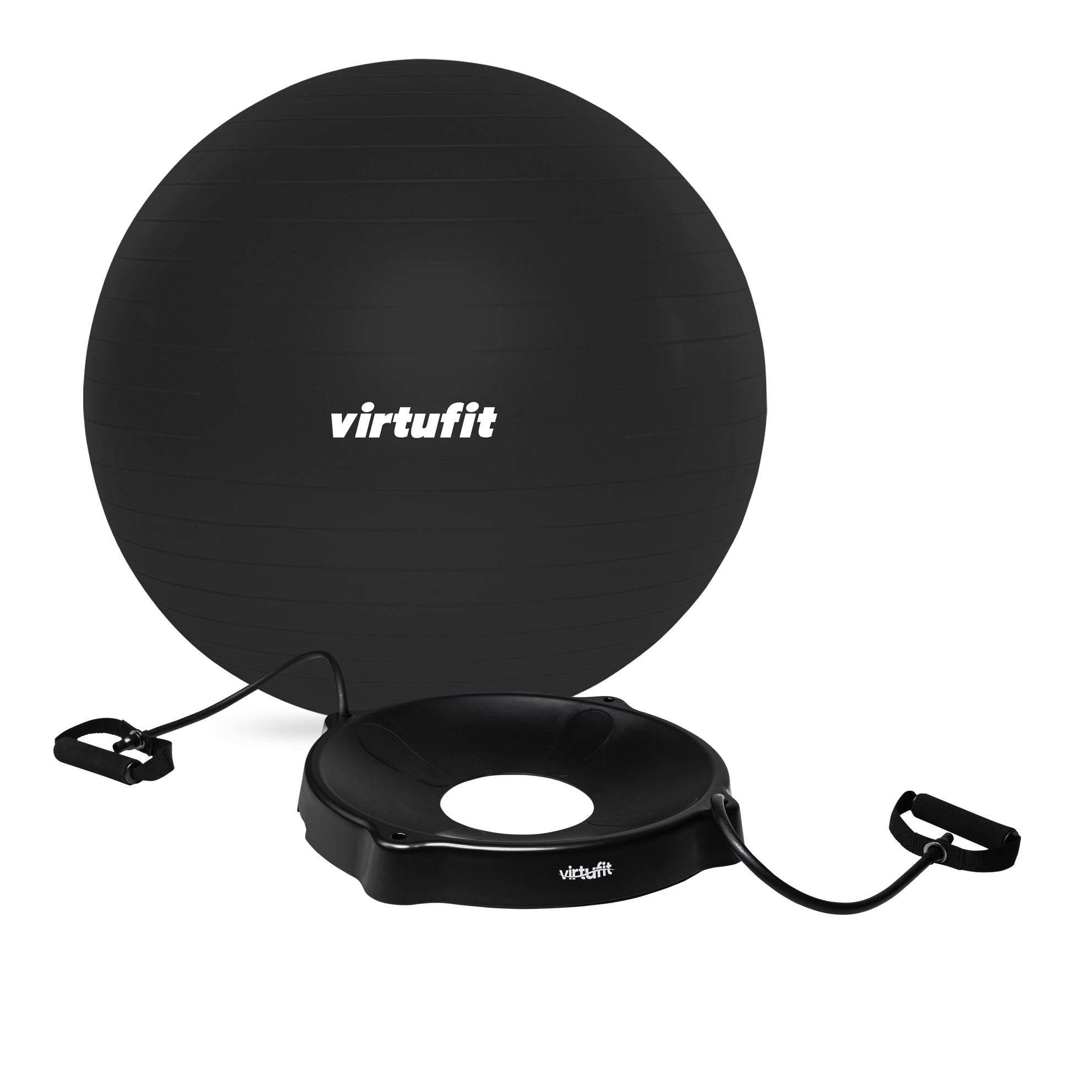 VirtuFit Anti-Burst Fitnessbal Pro met Balschaal - Grijs - 75 cm
