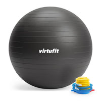 VirtuFit Anti-Burst Fitnessbal Pro - Gymbal - Swiss Ball - met Pomp - Zwart - 65 cm