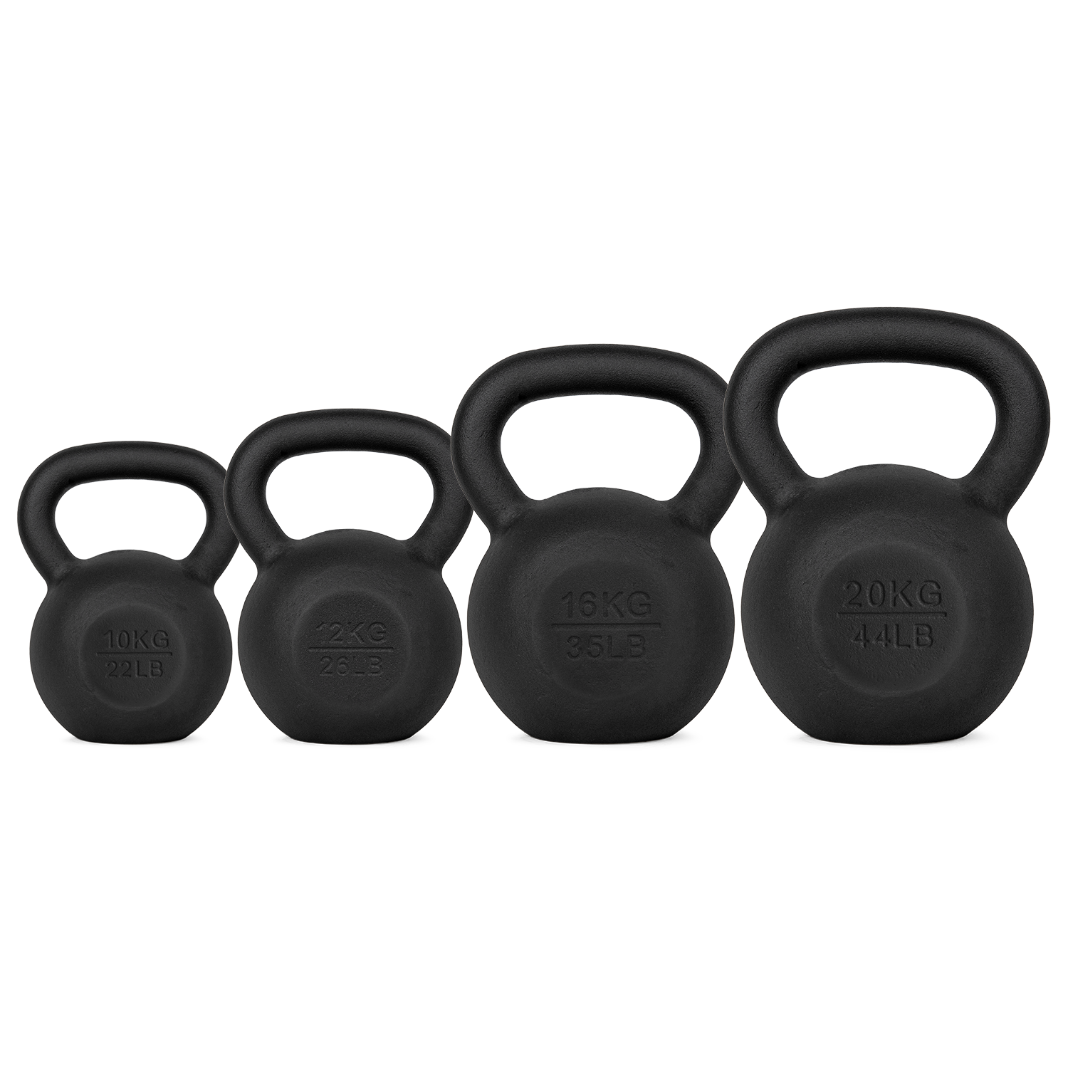 VirtuFit Kettlebell Set Cast iron 10-12-16-20 kg