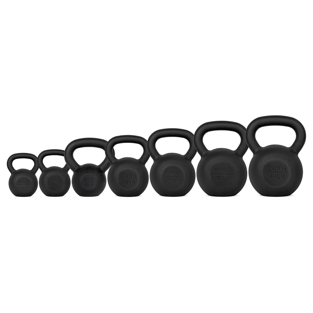 VirtuFit Kettlebell Set Cast Iron 4-6-8-10-12-16-20 kg