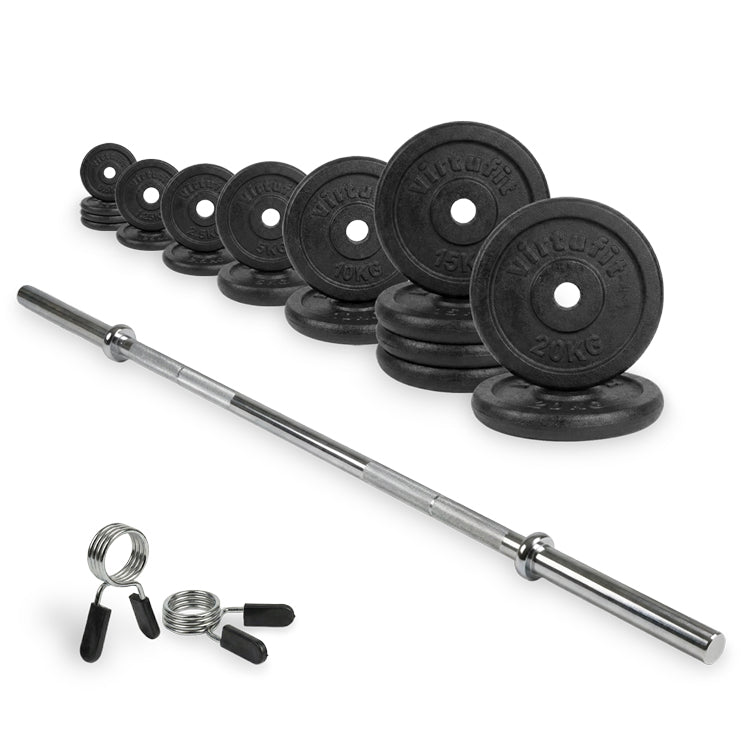 VirtuFit Kit d'Haltéres en Fonte - 150kg