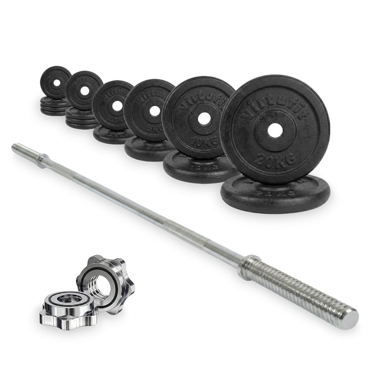 VirtuFit Kit d'Haltéres en Fonte - 90 kg
