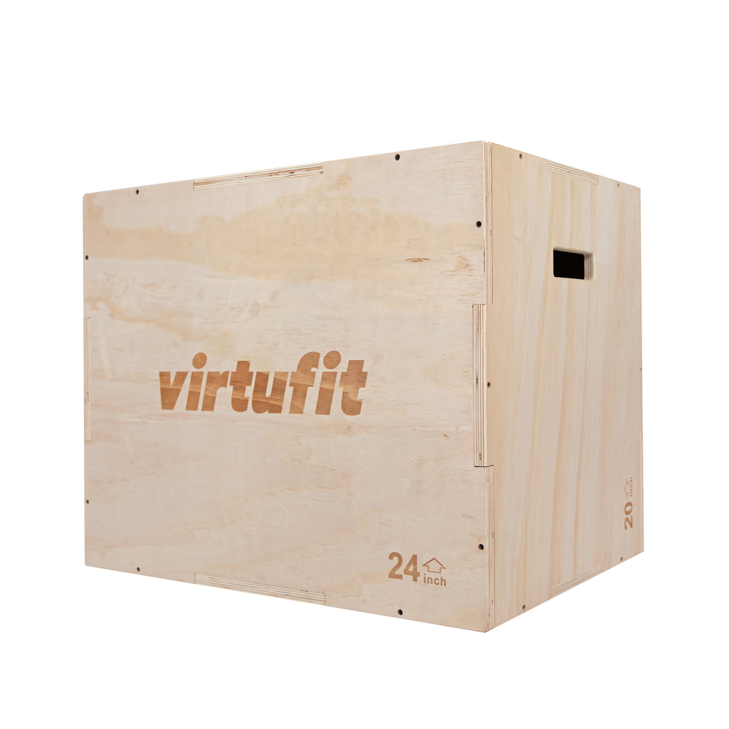 VirtuFit Plyo Box 3-en-1 en bois - Grand - 50 x 60 x 75 cm