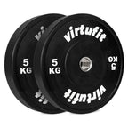 VirtuFit Bumper Plate - Plaque de poids olympique en caoutchouc - 50 mm - set 2 x 5 kg