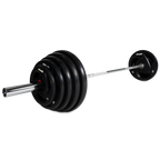 VirtuFit - Jeu d'haltères olympiques en caoutchouc - 170 kg