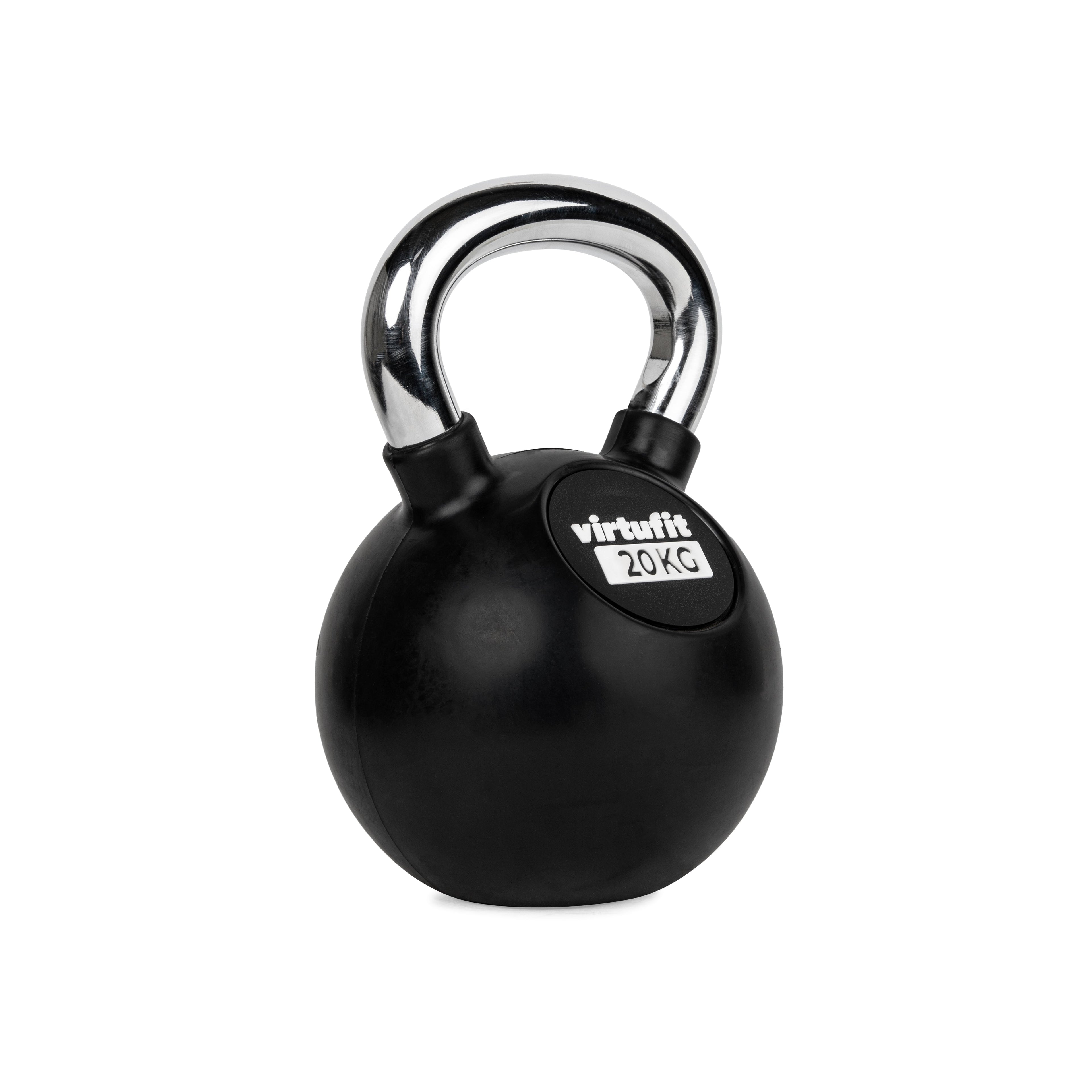 VirtuFit Kettlebell - Rubber/Chroom - 20 kg