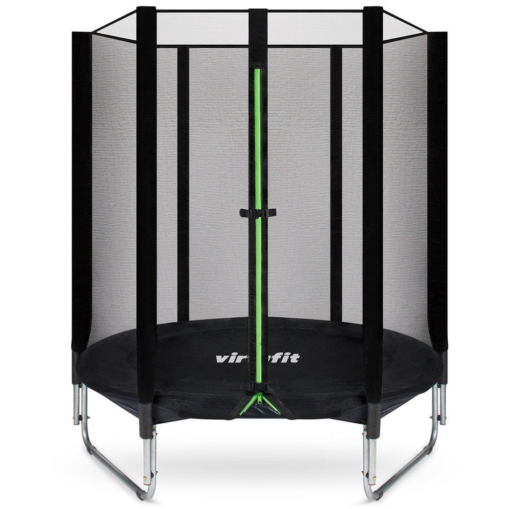 Trampoline pour enfants VirtuFit avec filet de sécurité - Noir - 140 cm