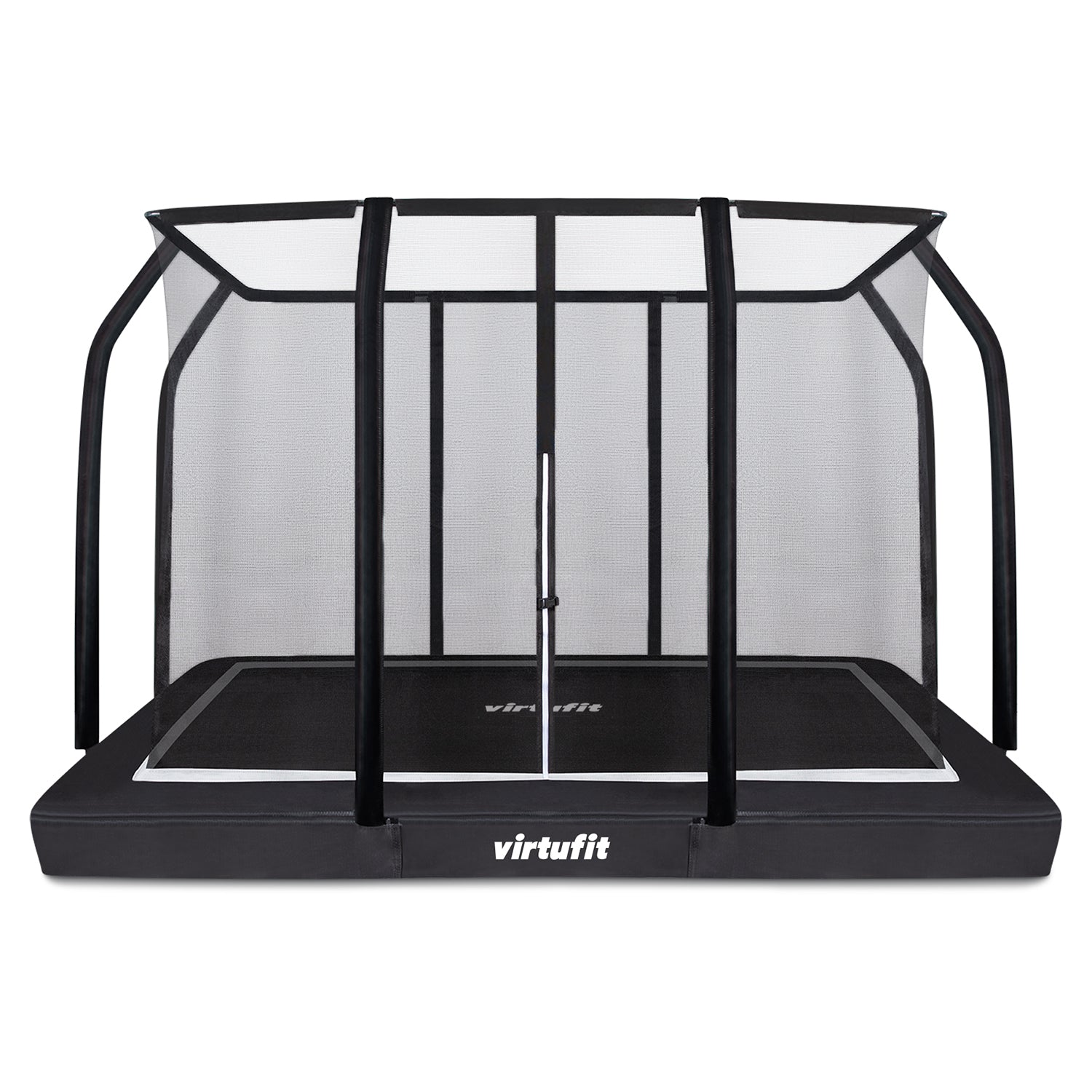 VirtuFit Premium Inground Trampoline met Veiligheidsnet - Zwart - 183 x 274 cm