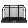 VirtuFit Premium Inground Trampoline met Veiligheidsnet - Zwart - 244 x 366 cm