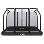 VirtuFit Premium Inground Trampoline met Veiligheidsnet - Zwart - 244 x 366 cm