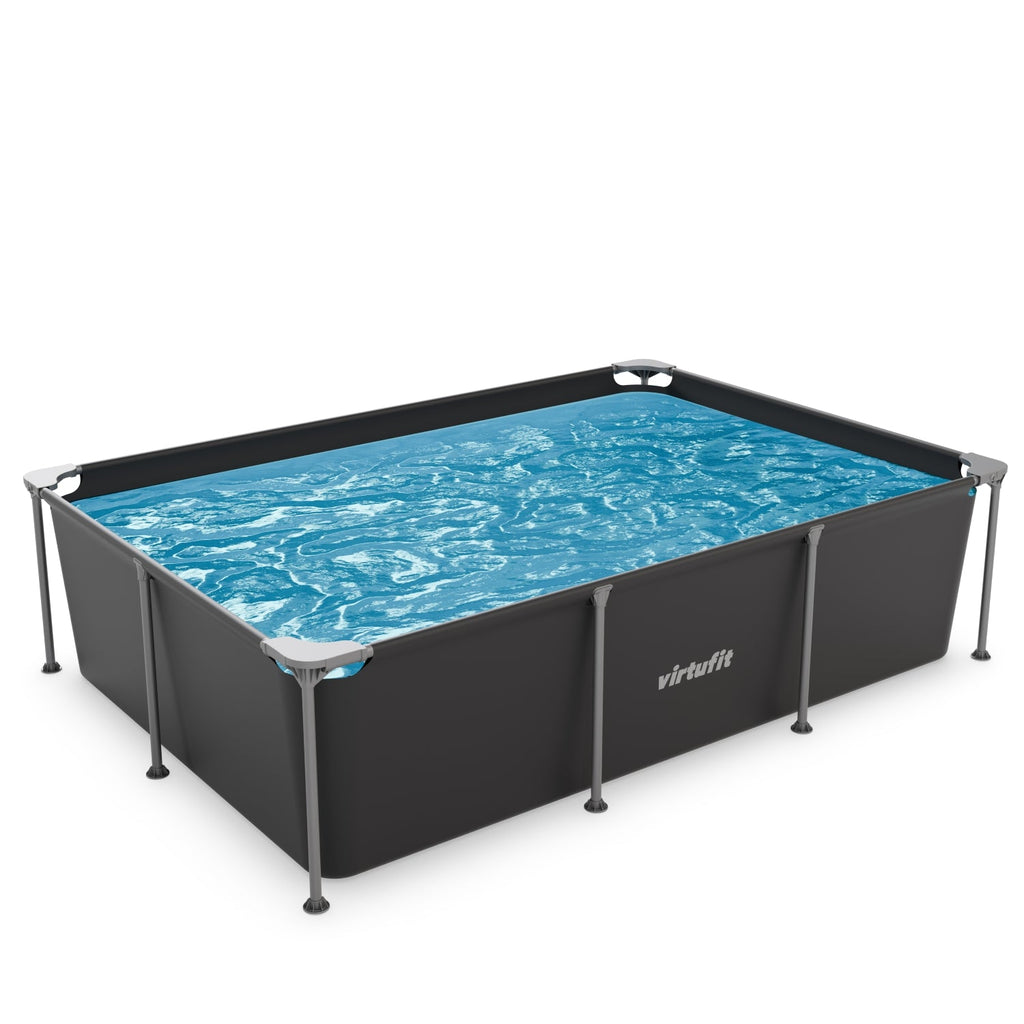Piscine Rectangulaire VirtuFit - Anthracite - 260 x 180 x 66 cm