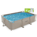 VirtuFit Rechthoekig Zwembad - 300 x 210 x 66 cm - Beige - Inclusief Filterpomp - Tweedekans