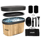 VirtuFit IJsbad Ovaal - Wood Look - 500 Liter - Inclusief accessoires - Tweedekans
