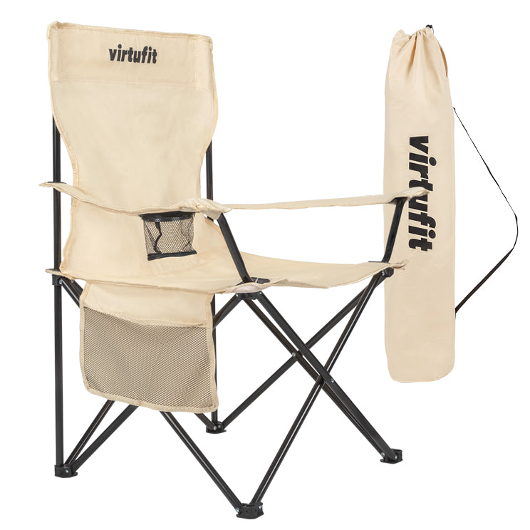 VirtuFit Foldable Camping Chair - Chaise de plage - Beige