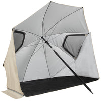 VirtuFit Strandparasol Premium - Windscherm - Strandtent - 200 cm - Beige
