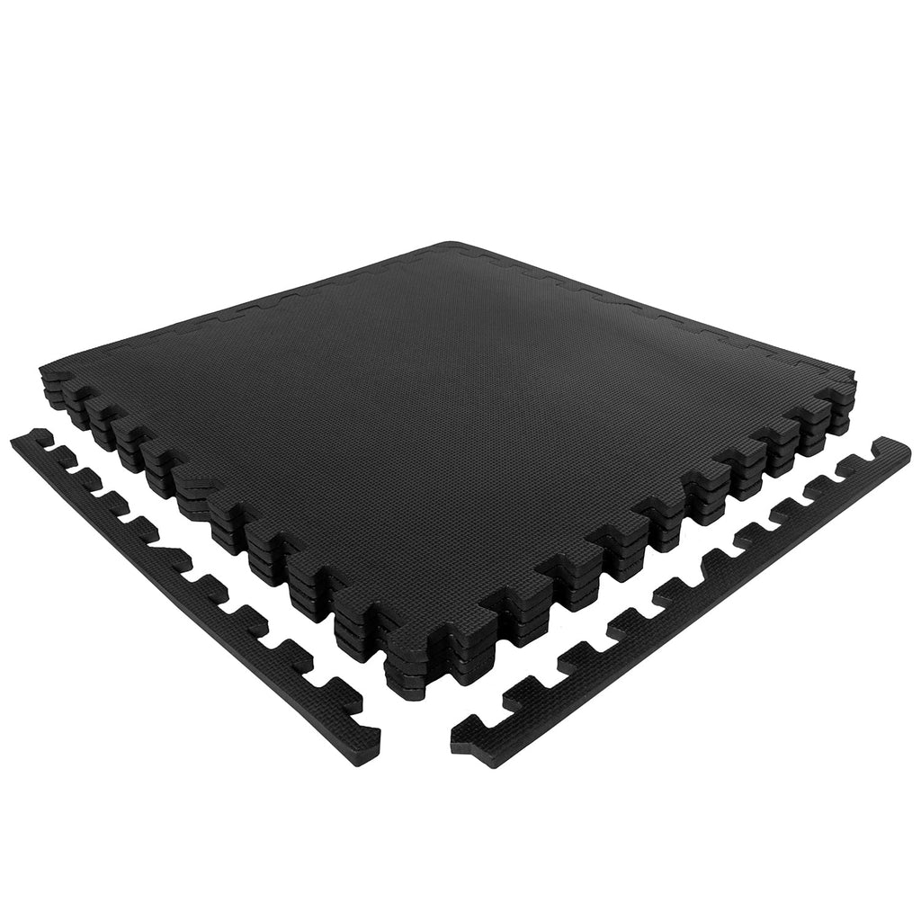 VirtuFit Fitness Puzzelmat - Vloermat - 8-delig - 240 x 120 cm - Zwart