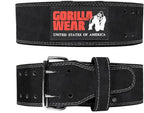 Gorilla Wear 4 Inch Leather Lifting Belt - Noir