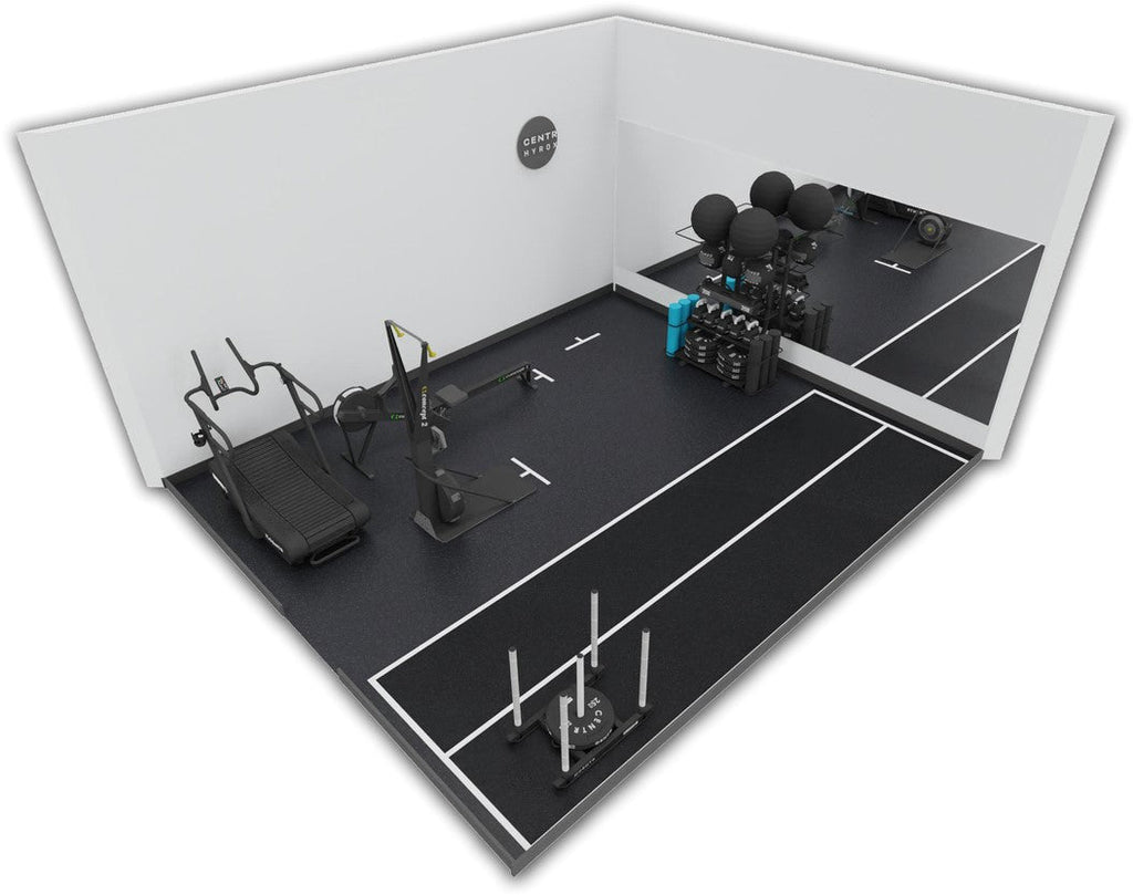 Centr x HYROX Perform Turf - 2 pistes avec zones d'arrivée - sans logo