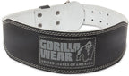 Gorilla Wear 4 Inch Padded Leather Lifting Belt - Black/Gray